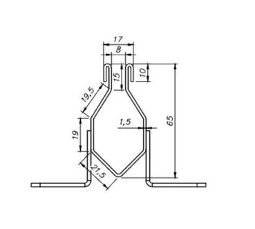 Schlitzrinne Edelstahl superflach 1 Meter Bauhöhe 75mm